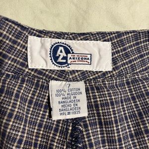 Arizona Jean Co plaid jean shorts size 7